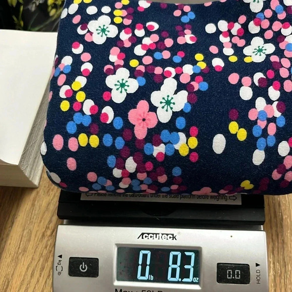 Imperfect The Talbots tee size 2x faded navy blue floral long sleeve Talbots top - Picture 10 of 11